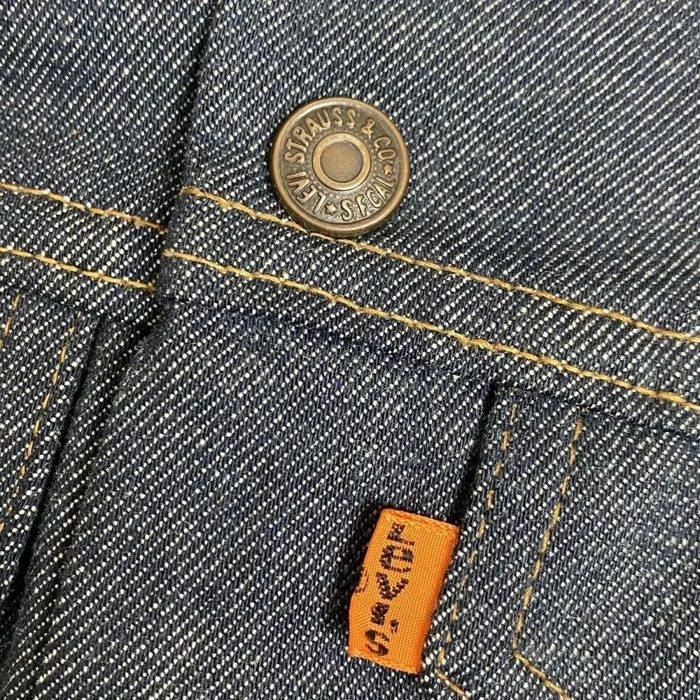Vintage 1970s Kids Levi’s Denim Jacket with Cool Embroidery, Size 5/6